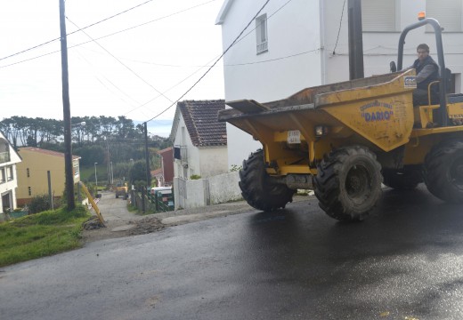 Iniciadas as obras para aperturar unha nova vía que conectará Martín con Fontán